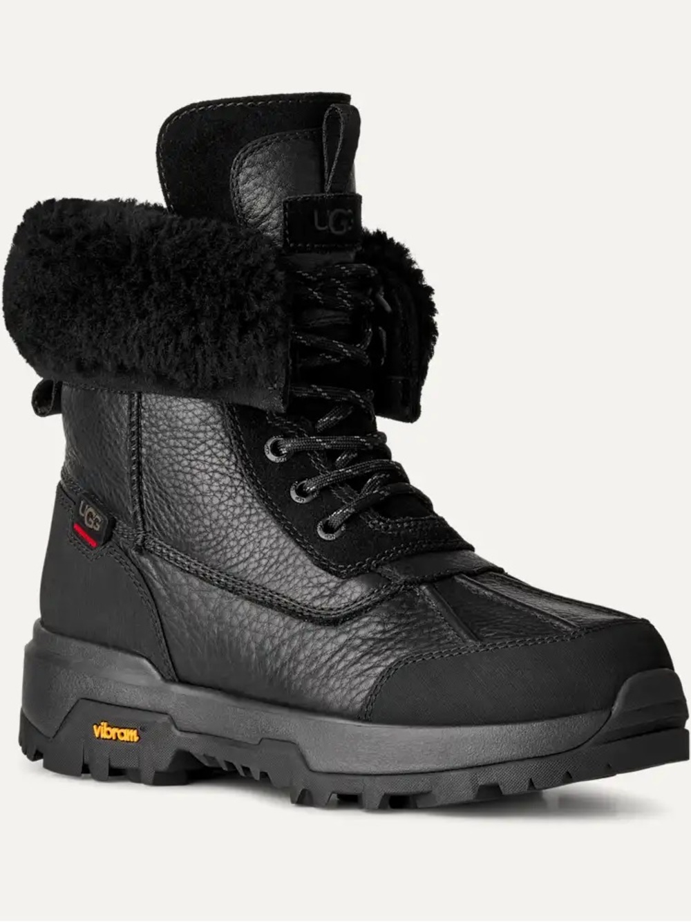 UGG Women’s Adirondack Boot XXV
Black Leather Lace-Up Boot Sz 6 New No Box